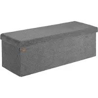 Casaria Banc Anthracite Cordon 114x38x38cm MDF pliable
