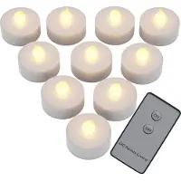 Monzana 10x Bougies LED à pile avec télécommande