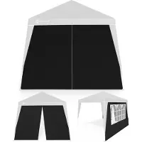 Casaria Paroi latérale du pavillon pliable Capri, lot de 2, noir 3x3m