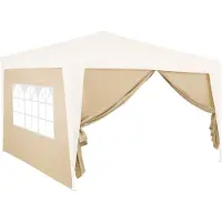 Deuba 2x Paroi latérale crème pour tonnelle de jardin Carpi 3x6m
