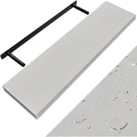 Casaria Etagère murale flottante 90cm max 15kg blanc MDF robuste support de fixation