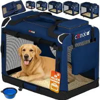 Cadoca Sac de transport pour chien bleu XXXL 101x70x70cm pliable