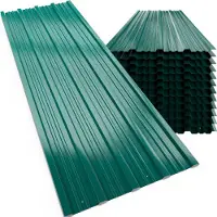 Gardebruk Kit de 24 tôles trapézoïdales Vert 129x46cm pré-percées