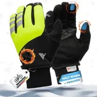 MIVELO THERMO-FIT Gants d'hiver - Polaire thermique & 3M Thinsulate - Jaune - Unisexe - Taille S