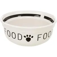 Trixie Voerbak Hond Food Keramiek Wit / Zwart - 2,6 Ltr 25 Cm (260 cl)