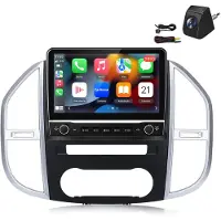 AWESAFE Autoradio Android 10 pouces pour Mercedes Vito W447 (2014-2021) avec caméra de recul – CarPlay, Android Auto, GPS 2 Go de RAM/64 Go de ROM