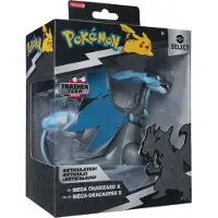Jazwares Figurine Pokémon Select ultra-articulée Mega-Charizard X, 15 cm