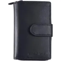 Green Burry GREENBURRY Cuir porte-monnaie Fiorentina RV Wallet RFID Black noir
