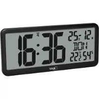 TFA-Dostmann TFA 60.4525.01 noir Horloge radio-pilotée numérique avec climat ambiant