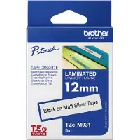Brother TZe-M931 - (12 mm) - Noir sur métallique - Ruban