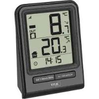 TFA-Dostmann TFA - Thermomètre radio PRISMA 30.3063.01 - noir