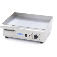 Maxima - Plancha Gastro - chromé lisse - 55 cm - avec bac de récupération