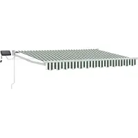 vidaXL Store à bras articulés manuel avec LED vertes et blanches, 3 x 2,5 m