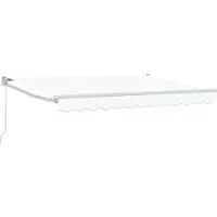 vidaXL Store à rallonge blanc 3,5 x 2 m en polyester et aluminium