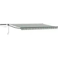 vidaXL Store électrique rétractable vert, blanc, anthracite 4 x 3 m