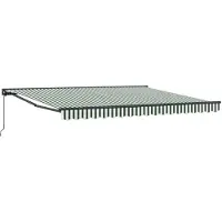 vidaXL Cadre d'auvent vert et blanc 400 x 300 cm