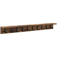 vidaXL Porte-manteau mural Chêne fumé 100 x 10.5 x 10.5 cm