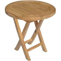 Happy Garden Table D'appoint Ronde En Teck 50cm Lombok