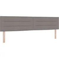 vidaXL Tête de lit LED avec rampes d'éclairage LED Taupe 200 cm Tissu