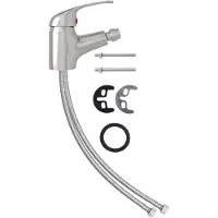 vidaXL Salle de bains Bidet Mitigeur Argenté 13x12 cm