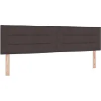 vidaXL Tête de lit LED avec bandes lumineuses LED Marron foncé 180 cm Tissu