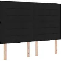 vidaXL Tête de lit LED avec bandes lumineuses LED Noir 144 cm Tissu