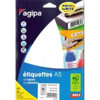 Agipa Apli-Agipa - Mat - Adhésif Permanent - Blanc - Diamètre 19 Mm 1120 Étiquette(S) (16 Feuille(S) X 70 Enveloppe Avec Eurohole - Étiquettes Multi-Emploi