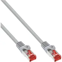 InLine 76412 Câble de raccordement, S/FTP (PiMf), Cat.6, 250MHz, PVC, Kupfer, gris, 1,5m