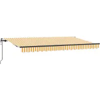 vidaXL Store rétractable jaune 350 x 200 cm Tissu