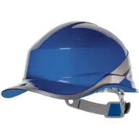 Delta Plus Casque de chantier en ABS fluorescent taille réglable bleu DIAMOND V