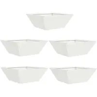 vidaXL Cache-pot de jardin 5 pcs Blanc 40 x 40 x 15 cm