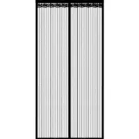 INF Moustiquaire Pour Porte À Fermeture Magnétique 100 X 220 Cm Noir