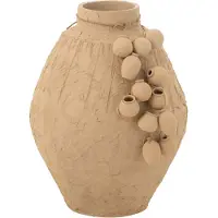 J-Line Vase décoratif texturé en papier mâché