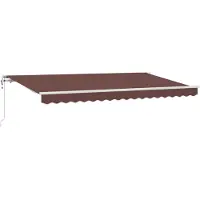 vidaXL Store rétractable marron 400 x 200 cm en tissu
