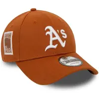 New Era Casquette New Era Oakland Athletics Mlb Side Patch 9forty Adjustable Cap Brown/ White Universal