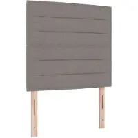 vidaXL Tête de lit LED avec rampes d'éclairage LED Taupe 100 cm Tissu