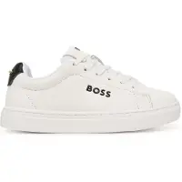 BOSS Baskets à lacets enfant en cuir et tissu