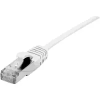 Dexlan - Cordon de raccordement - RJ-45 (M) pour RJ-45 (M) - 5 m - 4.8 mm - SFTP - CAT 6a - sans halogène, sans crochet - blanc