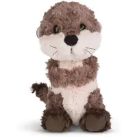 Nici peluche Loutre en cuir 20cm, VERT