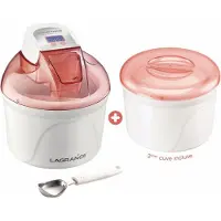 Lagrange Sorbetiere Double Cuve (2 x 1.5L) Rose Orange