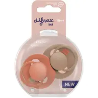 Difrax Dynamic Fopspeen 18M+ Prime Granola/Orange 2 pc(s) Sucette(S)
