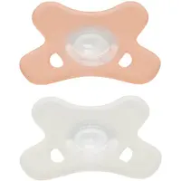 Difrax Sucette Silicone Natural Blossom - White 0-6 Moins 2 pc(s) Sucette(S)