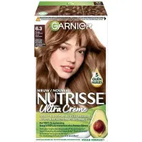Garnier Nutrisse Ultra Creme 63 Dunkles Goldblond - Intensiv pflegende permanente Haarfarbe, 224 G