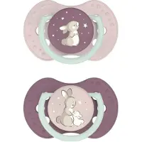 Difrax lovi Difrax Dynamic Sucette Nuit&Jour Girl 0-3 mois 2 pc(s) Sucette(S)