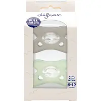 Cm main brand 1049 Difrax Sucettes Silicone 6-12M Natural Fit – Lot de 2 Tétines Durables – Pierre-CaramelSauge 2 pc(s) Sucette(S)