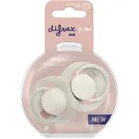 Difrax Dynamic Fopspeen 6-18M Prime Coconut/Ivory 2 pc(s) Sucette(S)