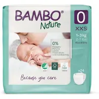 Bambo Nature Couches BAMBO Nature taille 0 (1-3kg), 24 pièces