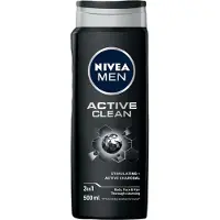 Nivea Men Active Clean Shower Gel for Body, Face and Hair 500ml