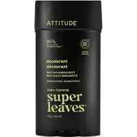 ATTITUDE Super Leaves Men Déodorant Matcha et Bergamote 75 g 75 g Déodorant