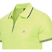 Cappuccino Italia Polo zippé Torino - Vert - Grande taille XL